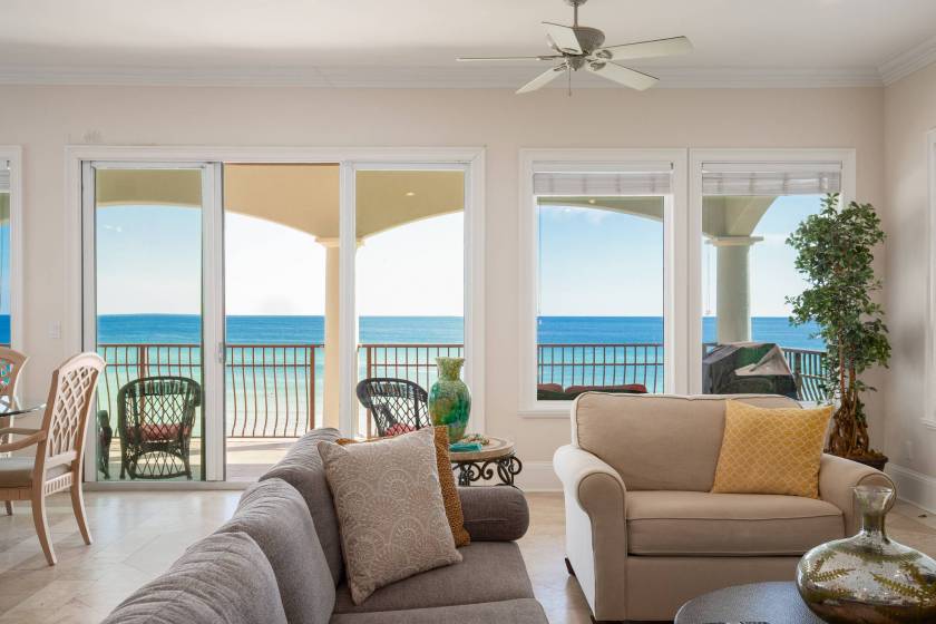 view inside vacation rental in destin on beach